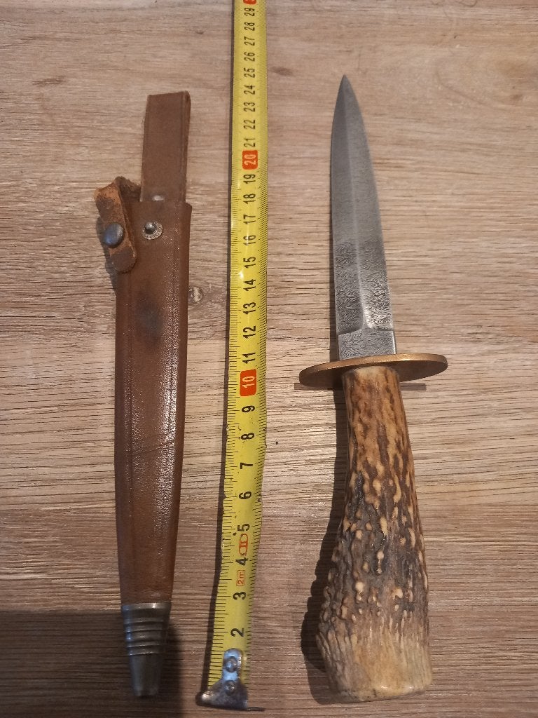 Vintage damascus mes, Ophalen of Verzenden