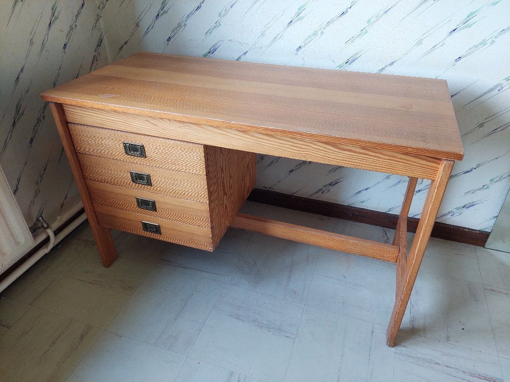 Bureau bois 110 x 50 x 70, Ophalen, Gebruikt, 110 cm, Hout