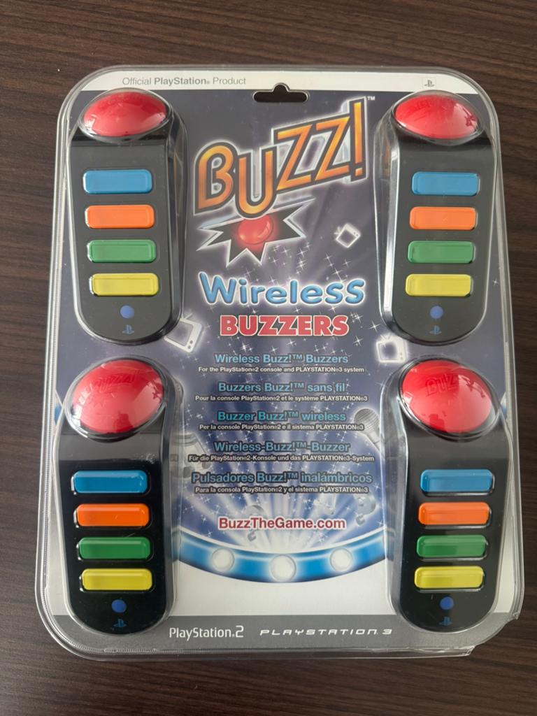 Buzz sans fil original pour Sony PS2 ! Buzzers — Kit complet, 3 joueurs ou plus, Enlèvement, Neuf, Autres genres