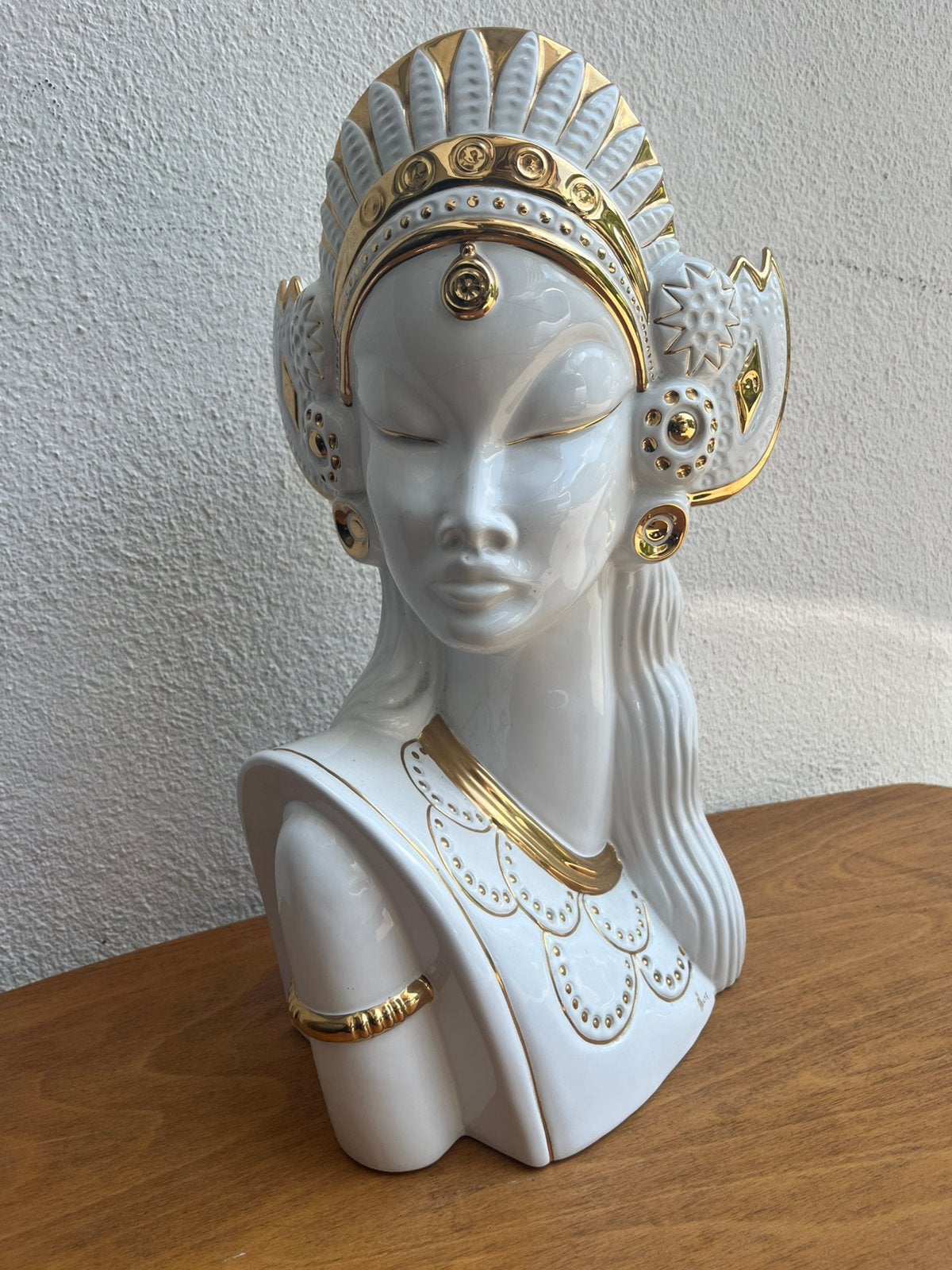 AHURA italy ceramisch beeld (50cm), Ophalen, Wit