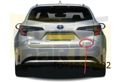 Toyota Corolla E21 embleem tekst ''Hybrid'' achterzijde Orig, Neuf, -, -, Toyota