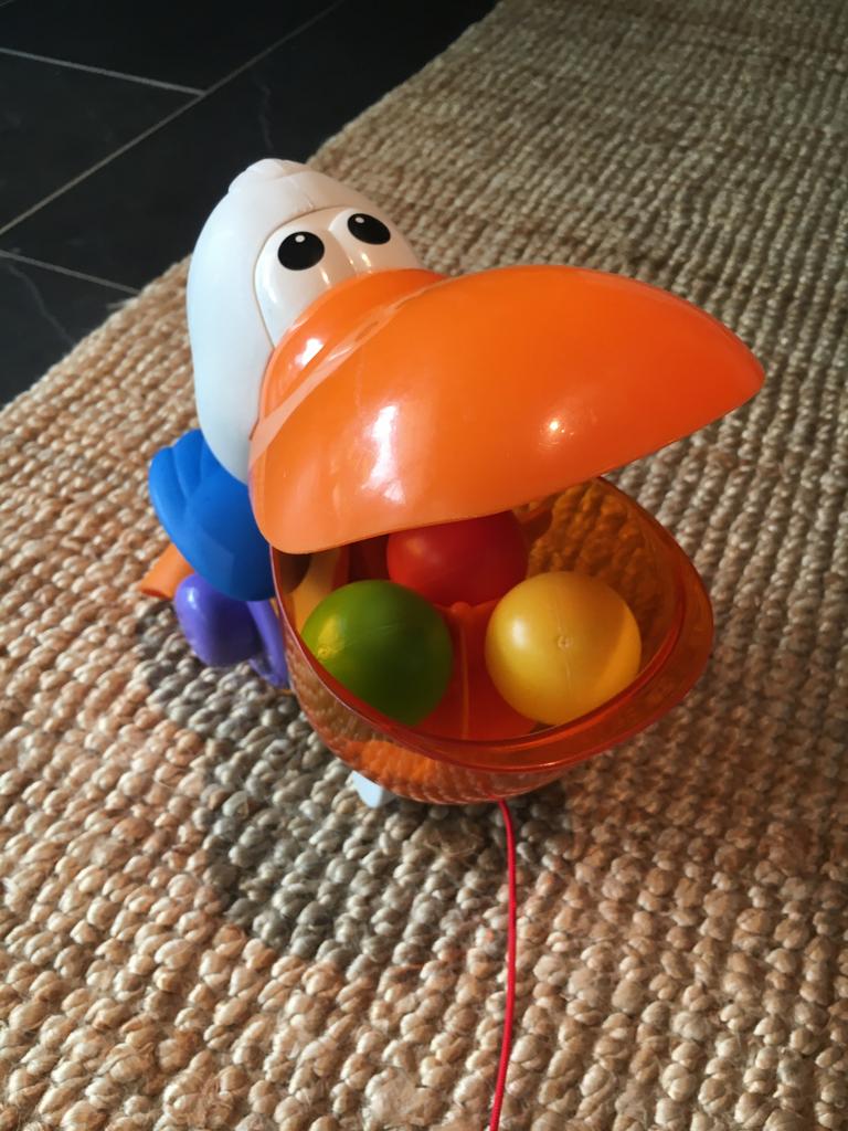 Speelgoed pelikaan, Enlèvement
