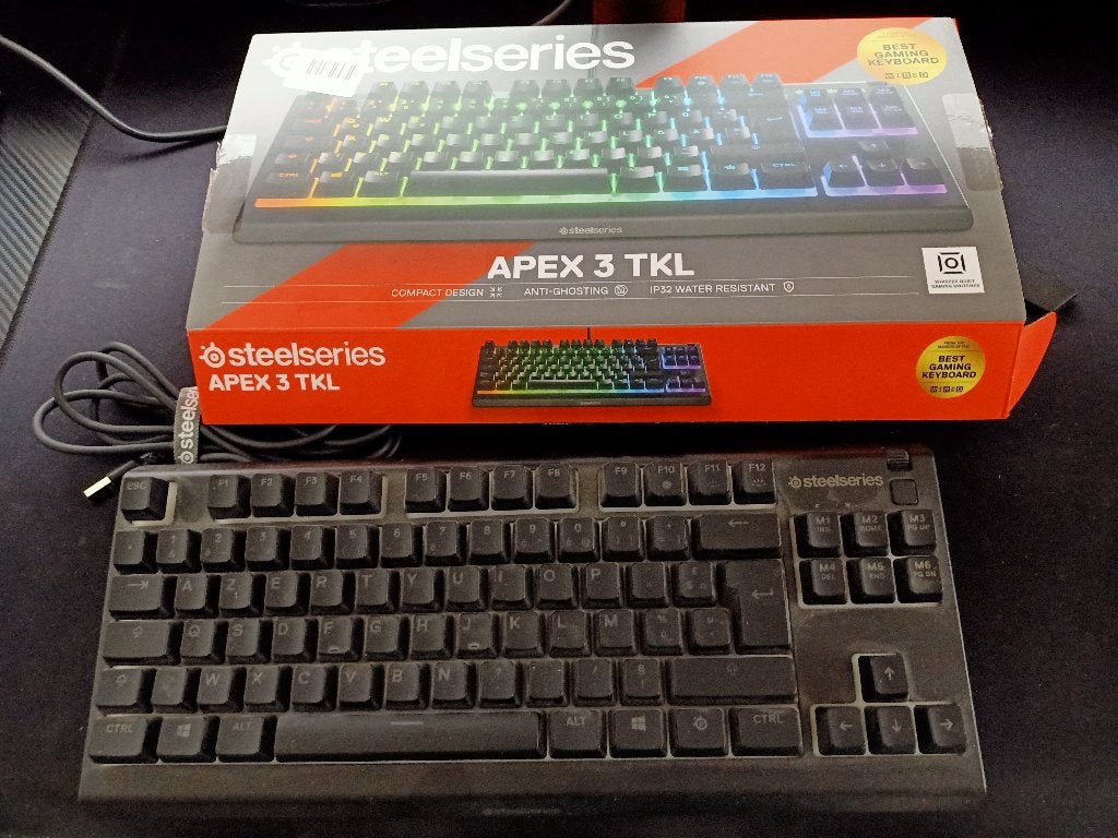 Steelseries Apex 3 TKL, Clavier gamer, Azerty, Comme neuf, Enlèvement