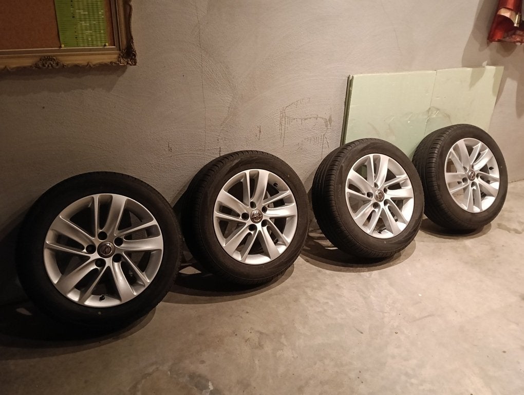4 zomerbanden op alu velgen, Autos : Pièces & Accessoires, Pneus & Jantes, Neuf, 16 pouces, Véhicule de tourisme, Pneus été