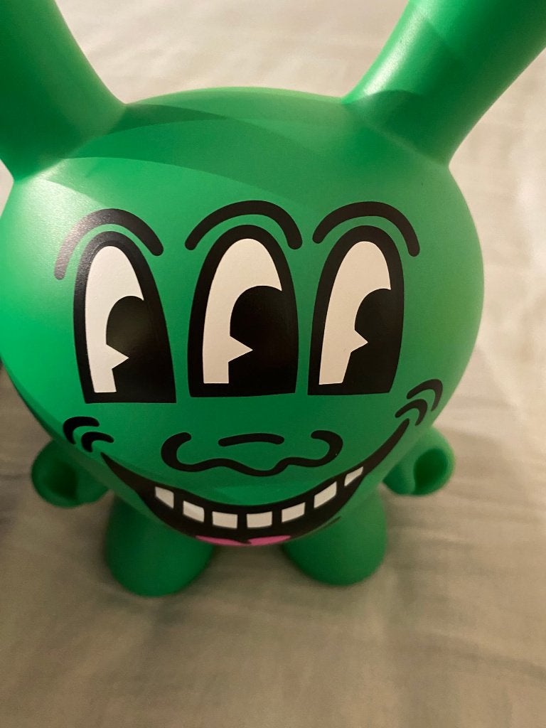 Keith Haring - Kidrobot Three Eyed Monster 8" Dunny Green, Ophalen of Verzenden, Nieuw