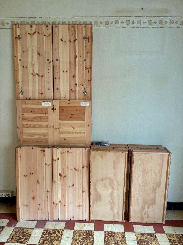 Massief grenenhouten kast, Huis en Inrichting, Kasten | Ladekasten, Zo goed als nieuw, 200 cm of meer, 50 tot 100 cm, 25 tot 50 cm