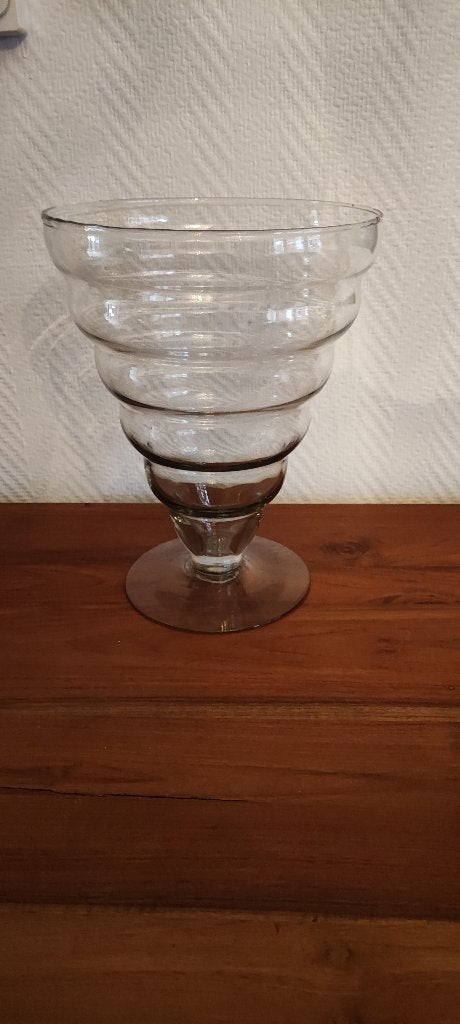 Grote Glazen Vaas, bandenvaas, Antiek en Kunst, Ophalen of Verzenden