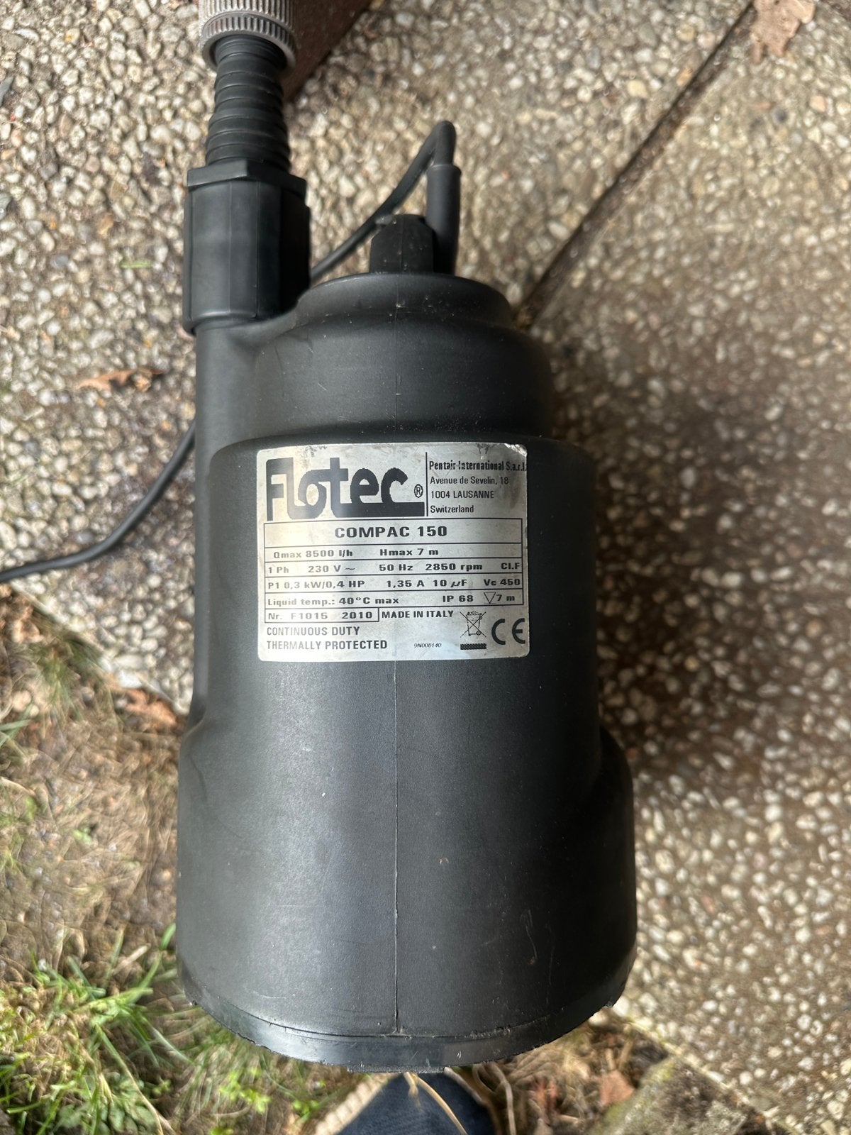 Dompelpomp Flotec, Tuin en Terras, Ophalen, Gebruikt