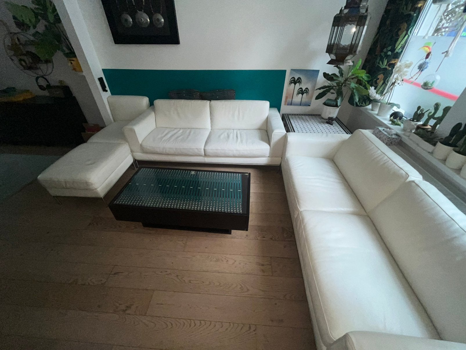 Lederen salon ARILD in prima staat, Huis en Inrichting, Ophalen, Gebruikt, Leer, Strak modern