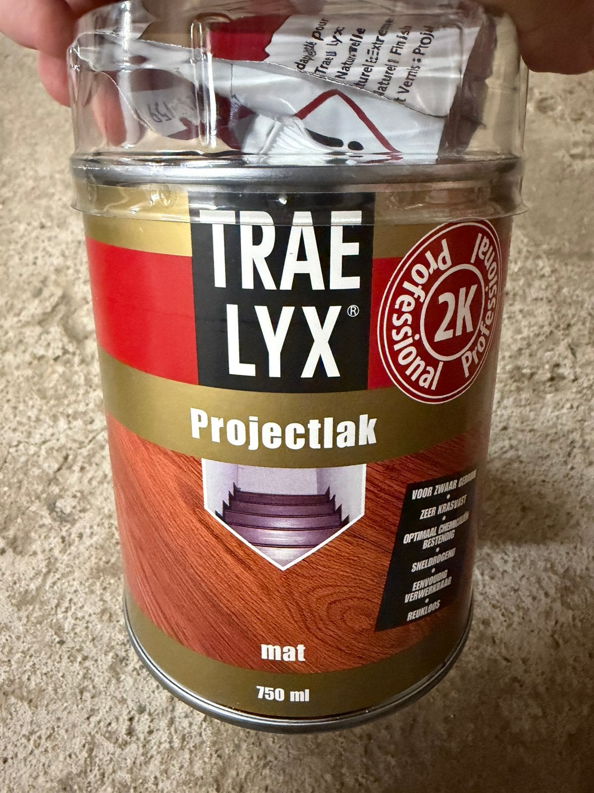 Trae Lyx kleurloze 2-componenten projectlak 0,75l en 2,5l, Ophalen of Verzenden, Nieuw