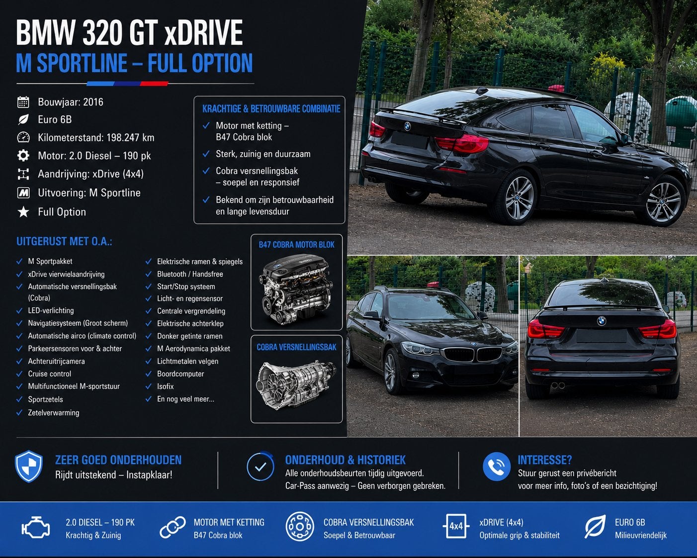 Bmw 3.20 Gt xdrive M sportline, Ophalen