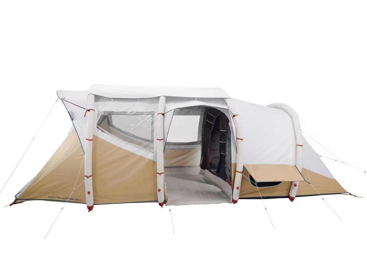 Opblaasbare tent 6 personen - 3 slaapruimtes, Caravans en Kamperen, Ophalen, Zo goed als nieuw, Tot en met 3