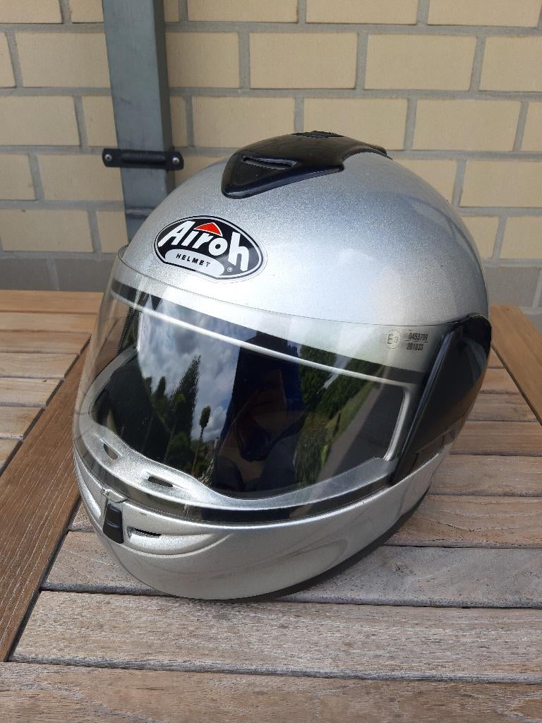 Helm Airoh zilver XS1370, Motoren, Kleding | Motorhelmen, XS, Integraalhelm, Tweedehands, Ophalen