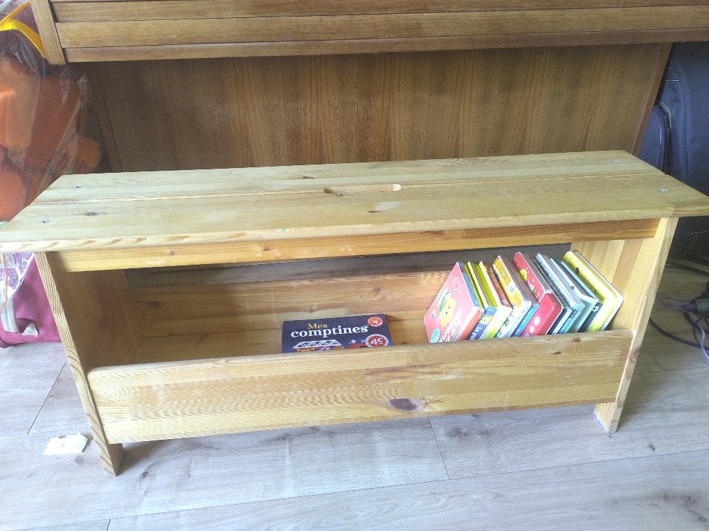 Banc en pin avec rangement Ikea (Perjohan), Enlèvement, Utilisé