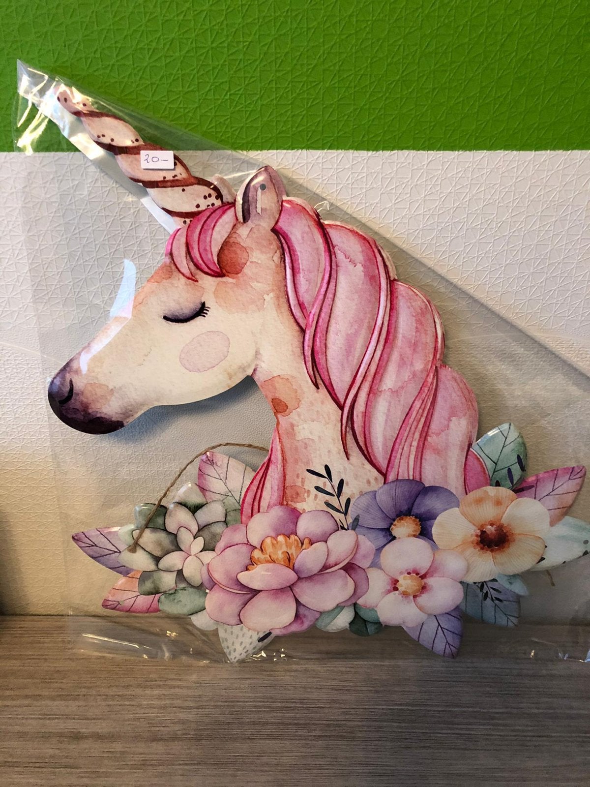 Assiette décorative en fer licorne, Enlèvement ou Envoi, Comme neuf