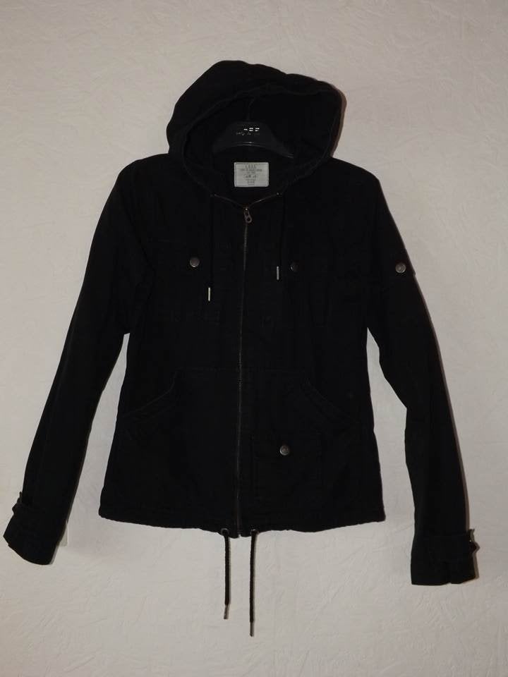 Veste Logg H&M noire mi saison à capuche taille S, Kleding | Dames, Jassen | Zomer, H&M, Zwart, Ophalen of Verzenden, Maat 36 (S)