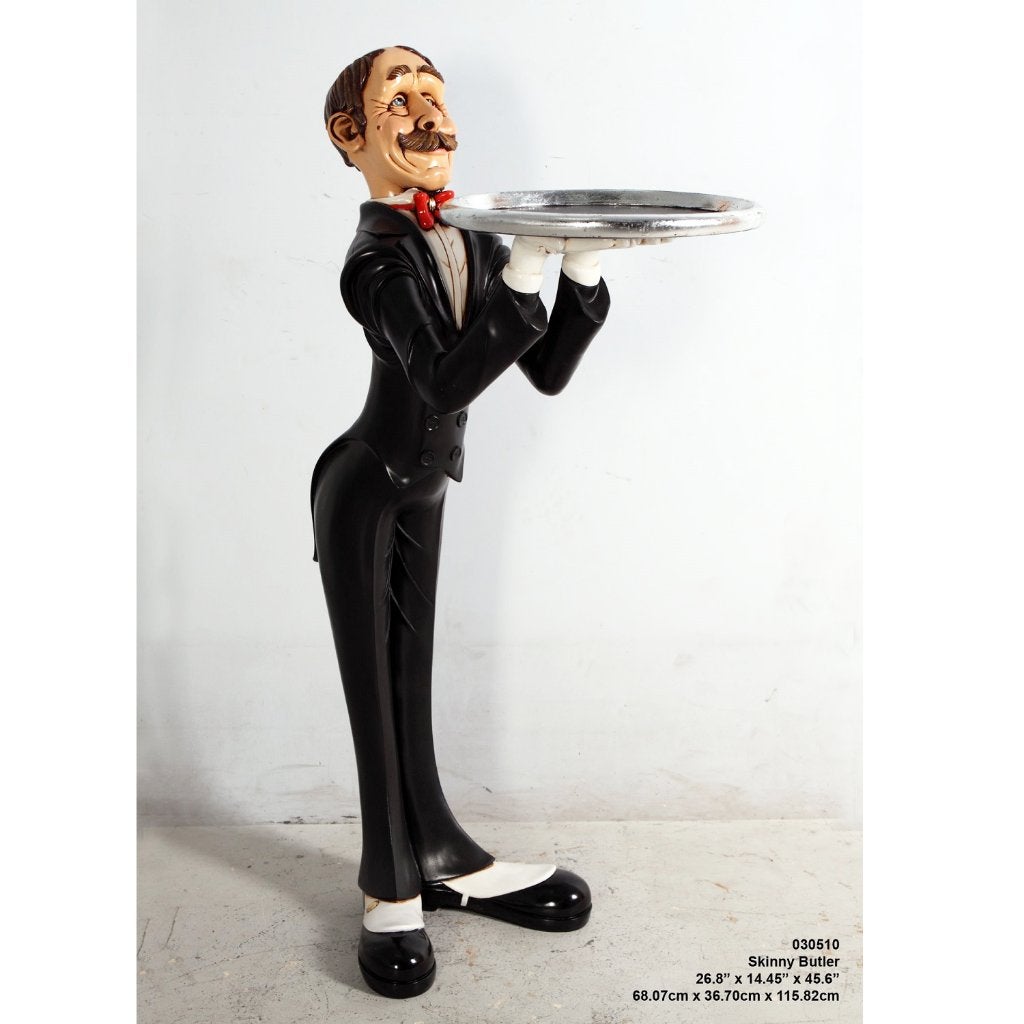 Butler Skinny — Statue de serveur Hauteur 116 cm, Enlèvement, Neuf