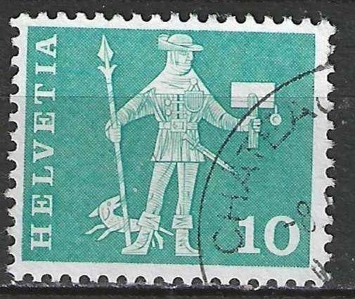 Suisse 1960-1963 - Yvert 644 - Messenger (ST), Timbres & Monnaies, Timbres | Europe | Suisse, Envoi, Affranchi