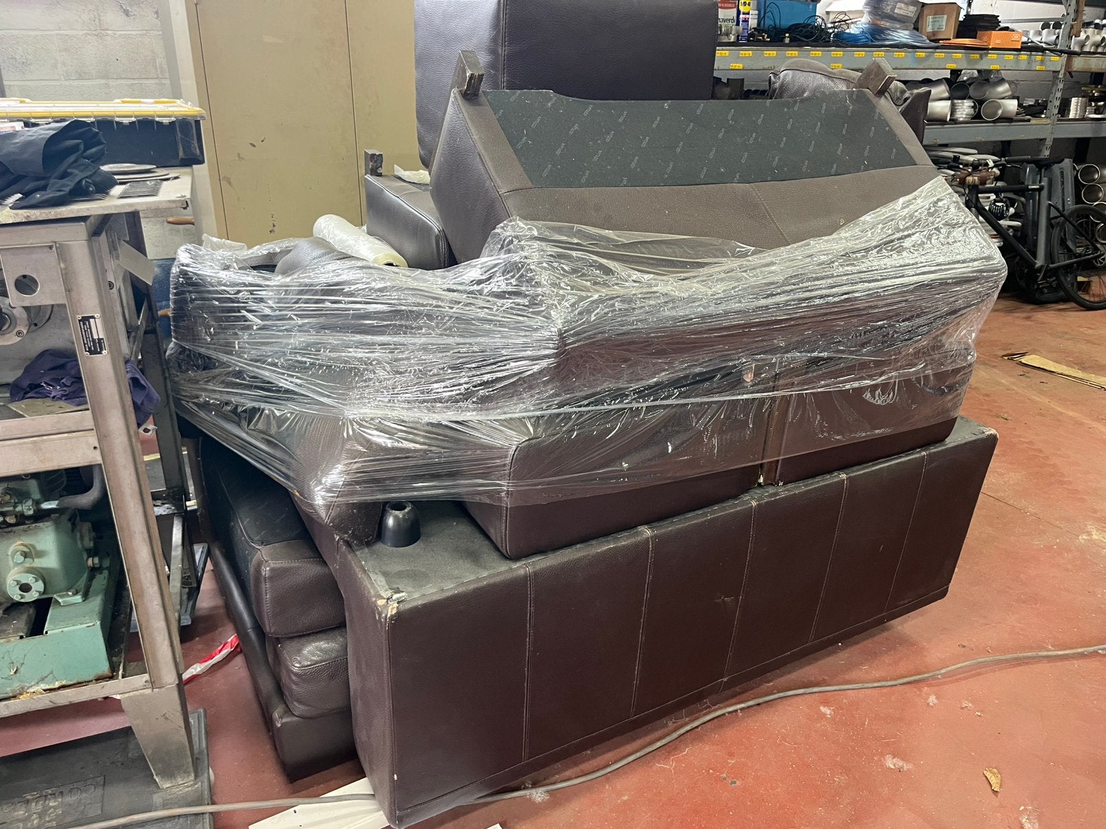 Lederen salon merk natuzzi, Huis en Inrichting, Fauteuils, Ophalen, Gebruikt, 100 tot 125 cm, Leer