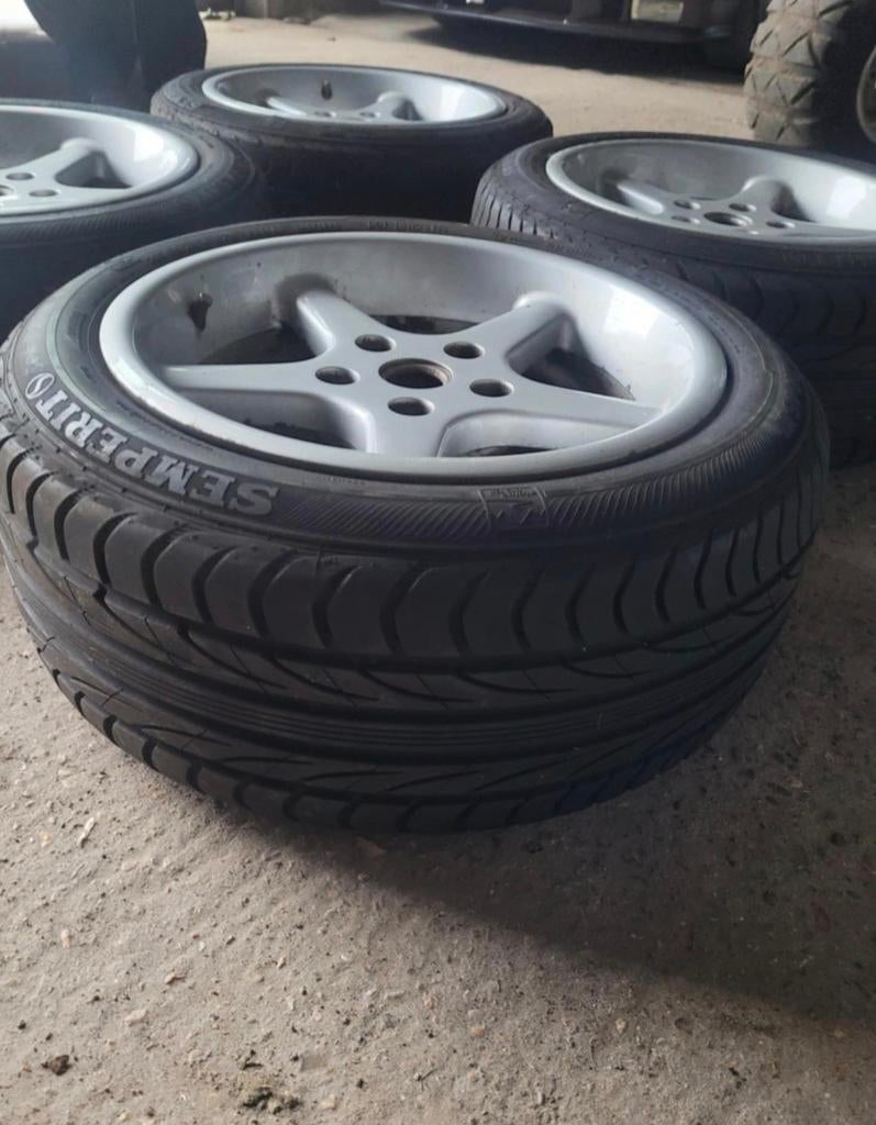Bmw e36 breedset racing dynamics 16inch 5x120, Auto-onderdelen, Banden en Velgen, Ophalen, Band(en)