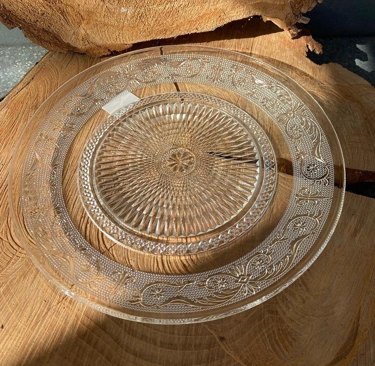 GLAZEN GEBAKSCHAAL 25 CM NIEUW, Nieuw, Ophalen of Verzenden, Overige stijlen, Glas