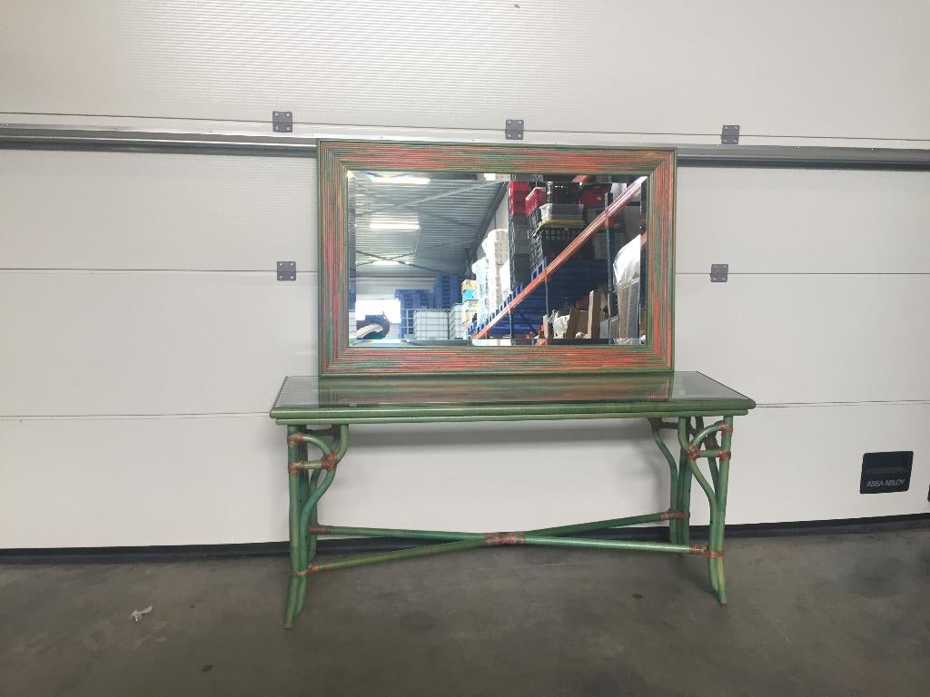 (51) Mooie muurtafel met bijhorende spiegel, Enlèvement, Comme neuf