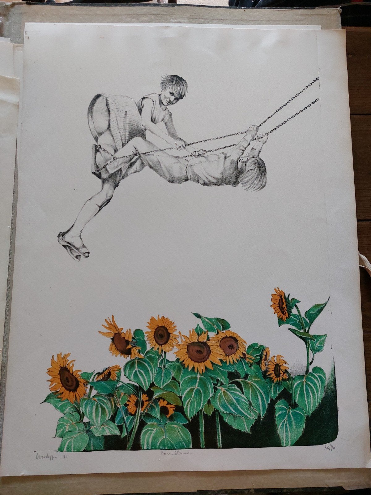 Zonnebloemen van Marie Verstappen, Antiek en Kunst, Ophalen