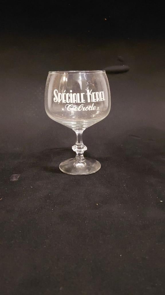 Bierglas/bierglazen speciale kerel Tielrode, Collections, Verres & Petits Verres, Verre à bière, Enlèvement
