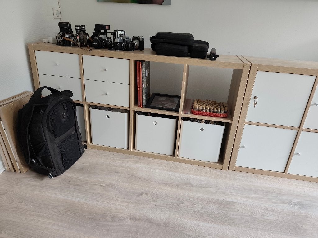 ikea Kallax 4X2 avec 4 portes + 2 blocs tiroirs, Enlèvement, Utilisé