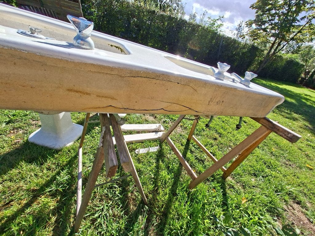 Évier double vintage, Moins de 100 cm, 100 à 150 cm, Enlèvement, Utilisé