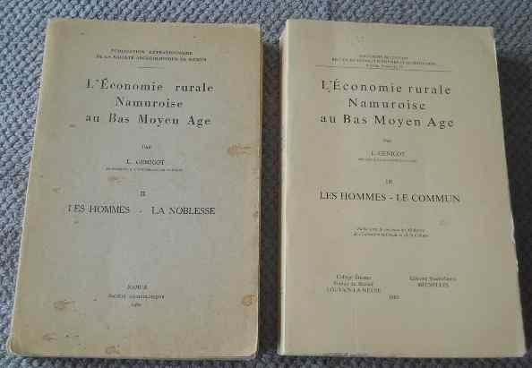 L' économie rurale namuroise au Bas Moyen Age (T II et III), Enlèvement ou Envoi, Utilisé, Léopold Genicot