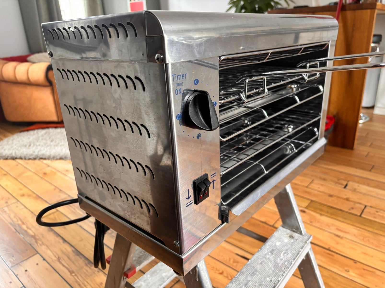 ProStar 3000W pro elektrische salamander van roestvrij staal, Elektronische apparatuur, Broodroosters, Zo goed als nieuw, Ophalen