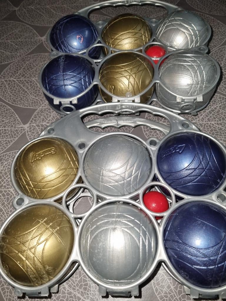 2 sets petanqueballen (plastiek), Sport en Fitness, Ophalen, Zo goed als nieuw
