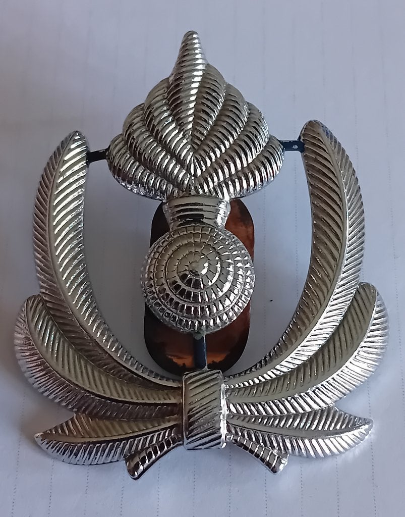 Rijkswacht metalen kepie kenteken 1, Verzamelen, Ophalen of Verzenden, Rijkswacht, Embleem of Badge