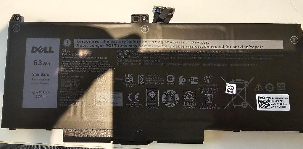 Batterie Dell RJ40G - Santé: 57%, Joseph Marra, Enlèvement, Marra.services.i@gmail.com, Rue Joseph Hannon 10