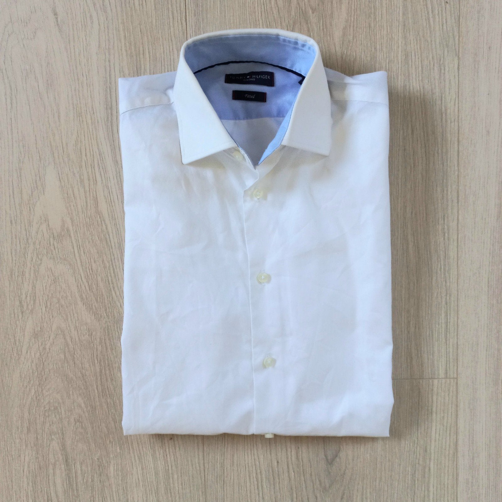Stijlvol "fitted" wit overhemd Tommy Hilfiger maat 37 (s), Kleding | Heren, Overhemden, Verzenden, Wit