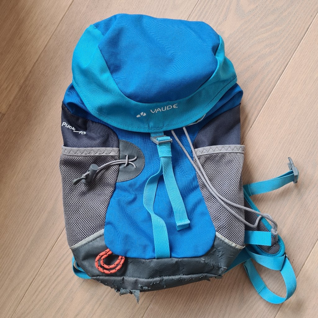 Vaude kinderrugzakje blauw-grijs puck 10, Ophalen, Gebruikt, Blauw, Rugtas