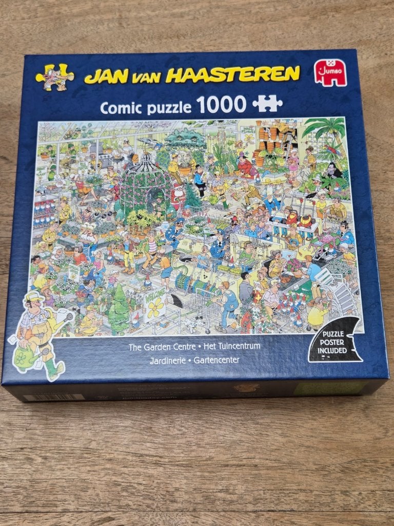 Nieuwe Puzzel Jan Van Haasteren -1000 stuks Het Tuincentrum, Hobby & Loisirs créatifs, Enlèvement, 500 à 1500 pièces, Neuf, Puzzle