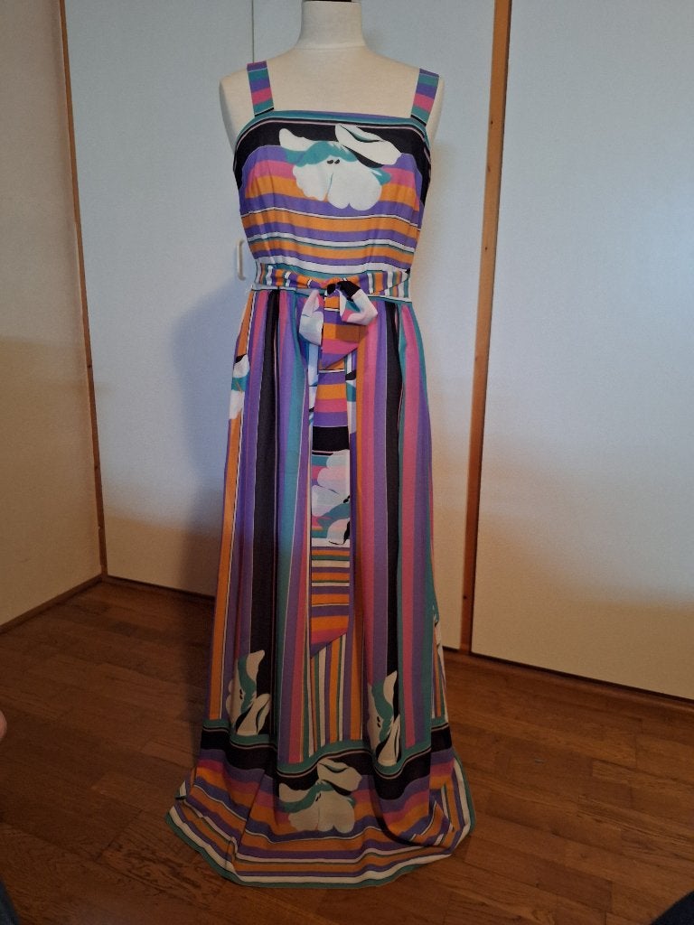 Lange feestelijke zomerjurk - Mt. S/M, Kleding | Dames, Gelegenheidskleding, Maat 38/40 (M), Overige typen, Meerkleurig, Ophalen of Verzenden