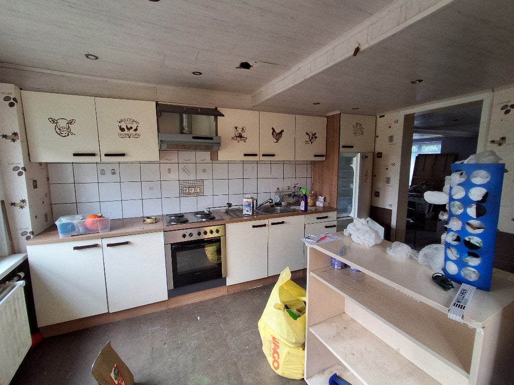 Keuken, Ophalen, Gebruikt, Wit, Enkelwandige keuken