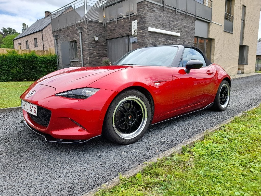 Velgen JR7 7x16 4x100 met Semi-slick 205/45 r16, Ophalen, Gebruikt, 16 inch, Banden en Velgen