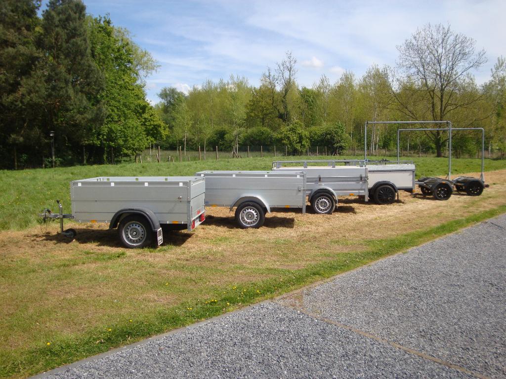 verhuur van aanhangwagen - bagagewagen - bakwagen - remorque, Enlèvement, Utilisé