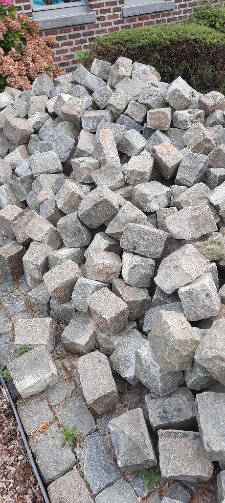 Partij kasseien, Tuin en Terras, Grind, Keien en Split, Ophalen, Zo goed als nieuw, Grijs, Overige typen
