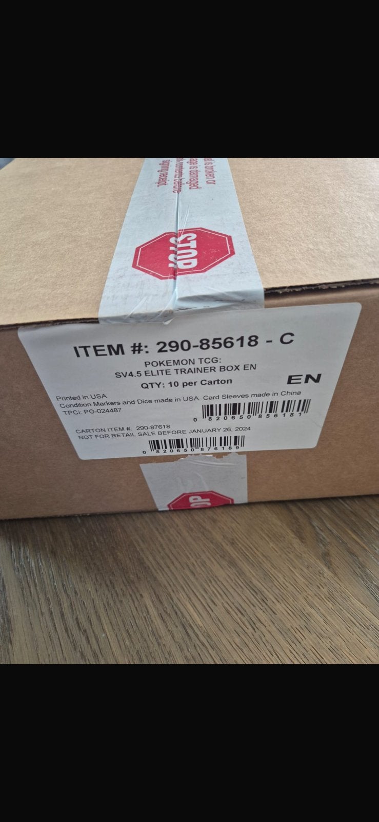 Pokémon paldean fates etb case, Ophalen