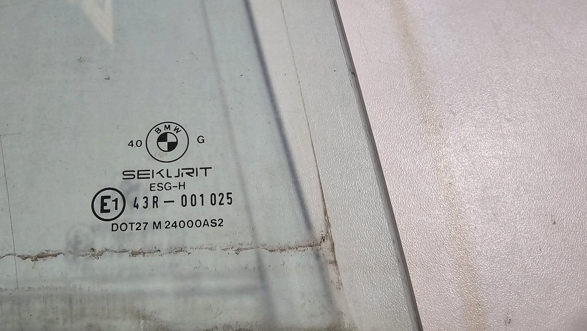 Zijruit raam groen links achter BMW E34 51341944087 1944087, Gebruikt, -, Deur, -