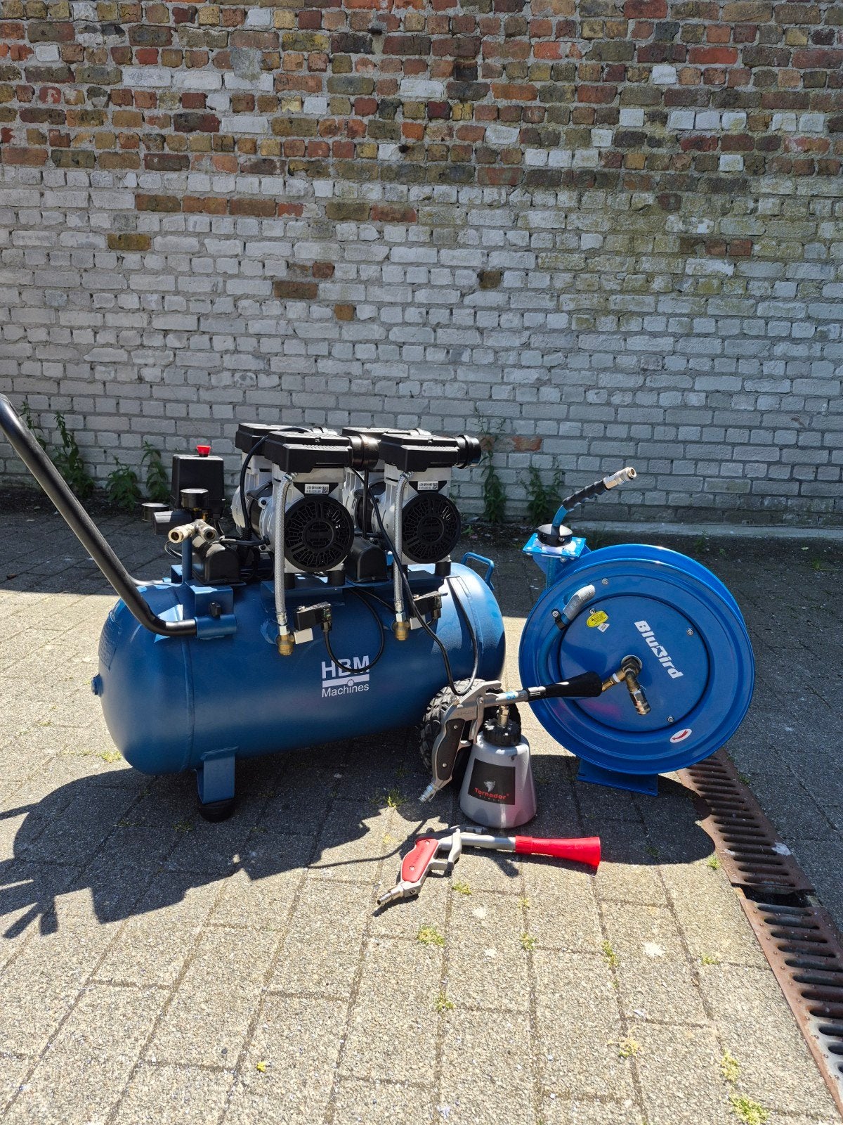 Compressor 50 liter Low Noise + haspel, Ophalen
