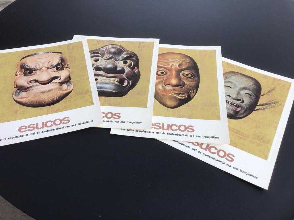 Reclame Esucos UCB 1970 / Maskers, Ophalen of Verzenden, Zo goed als nieuw