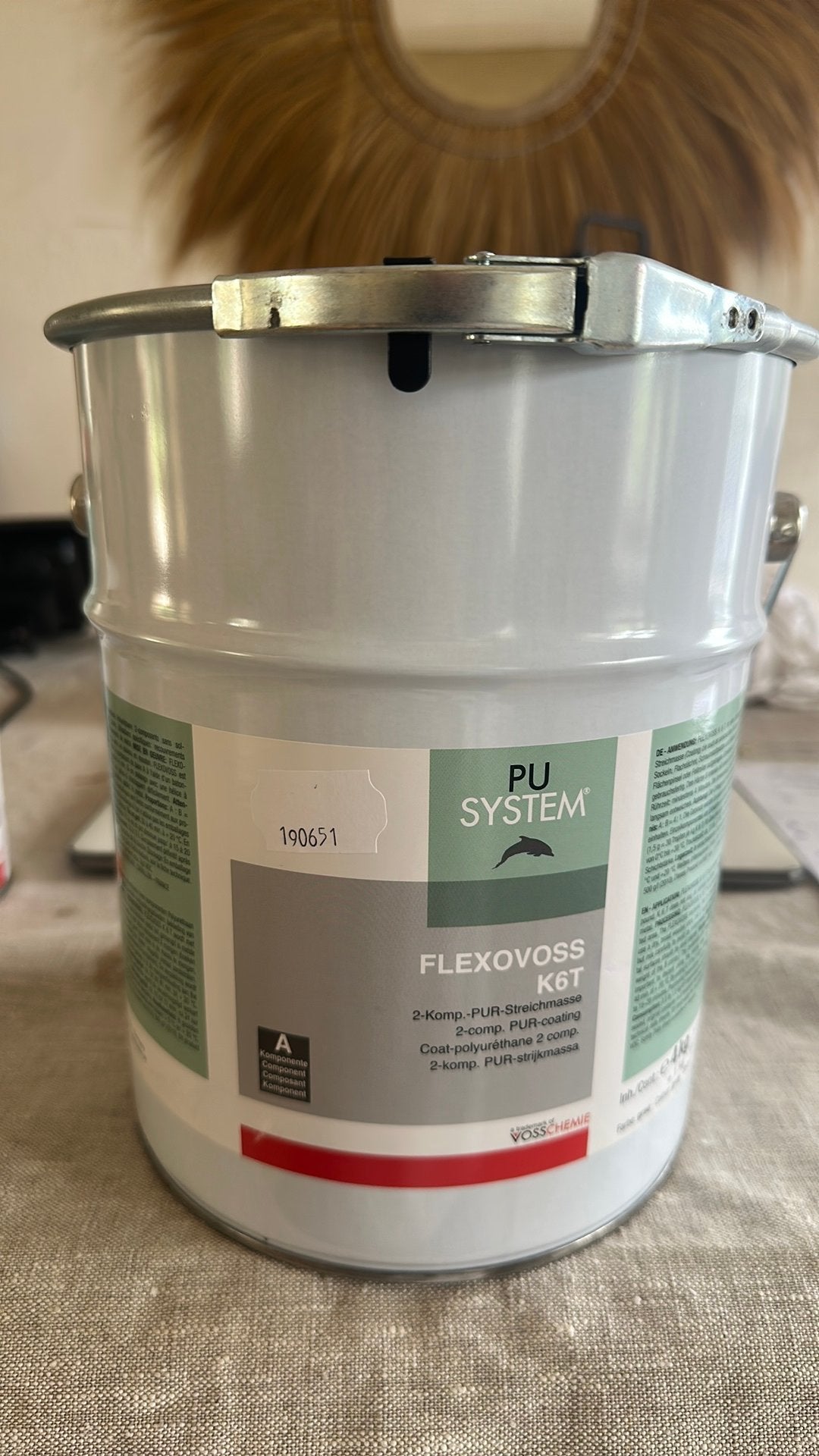 Grijze PU coating nieuw, Bricolage & Construction, Peinture, Vernis & Laque, 5 à 10 litres, Enlèvement, Neuf, Gris