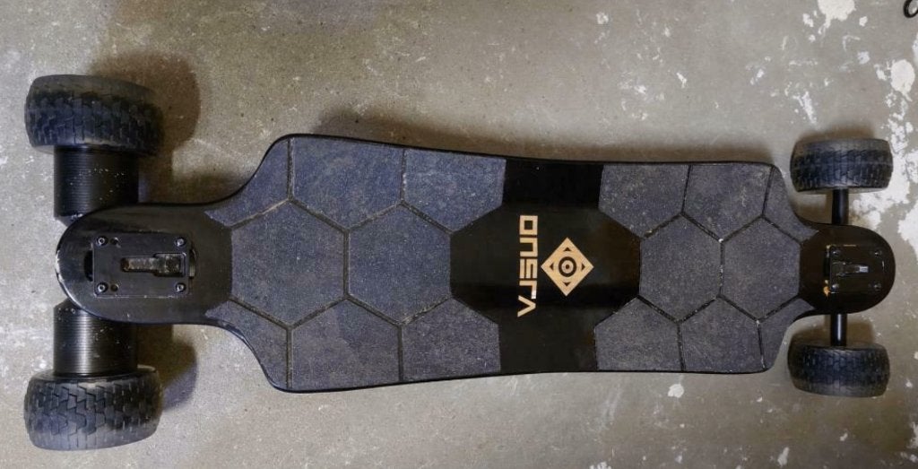 elektrische skateboard Onsra black carve met extra wielen, Ophalen, Gebruikt, Skateboard