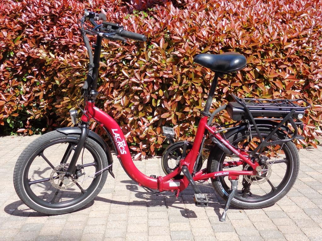 Mooie elektrische plooifiets vouwfiets Ambling Shinga Lacros, Vitesses, Comme neuf, Enlèvement, Totalement pliable